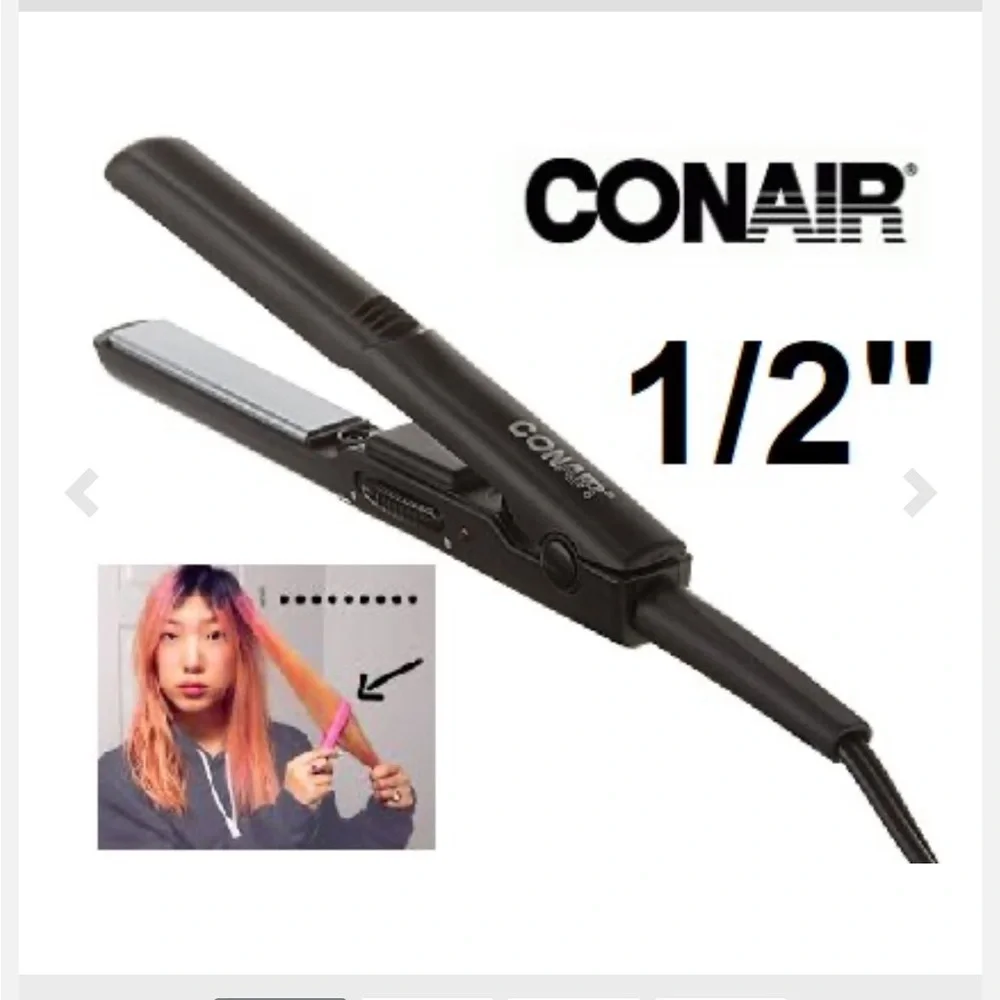 CONAIR MINI PRO HAIR STRAIGHTENER - 1/2" - BLACK - Picture 2 of 5